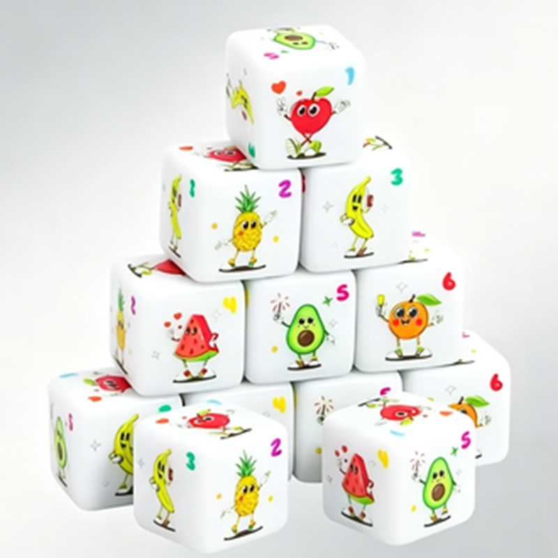 12Pcs Fruit Theme D6 Dice Set  - Board Game Live review and price